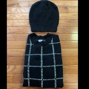 Aritzia Black Knitted Slouch Hat